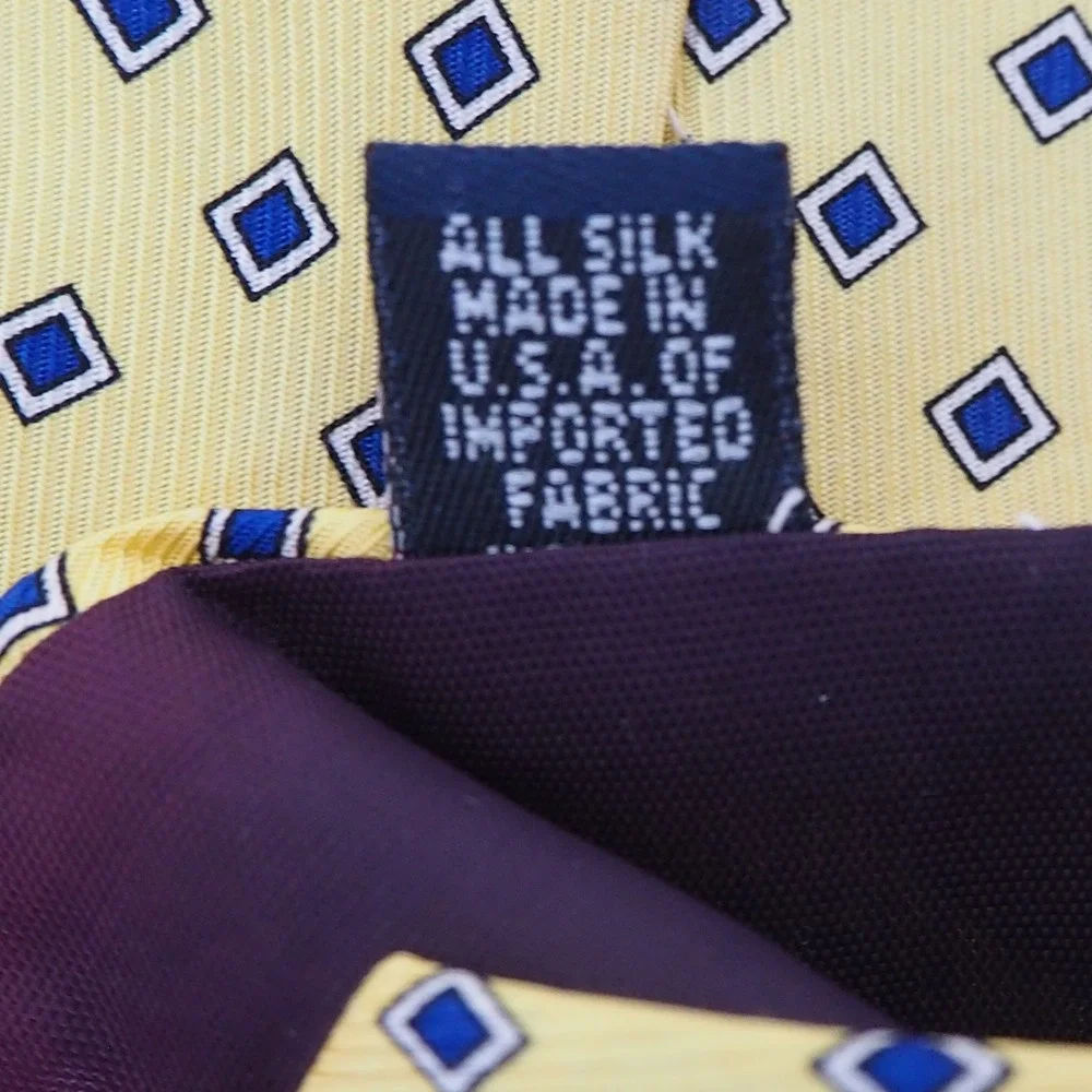 Chaps Ralph Lauren Necktie Mens 100% Silk Tie Geometric Business Classic Logo